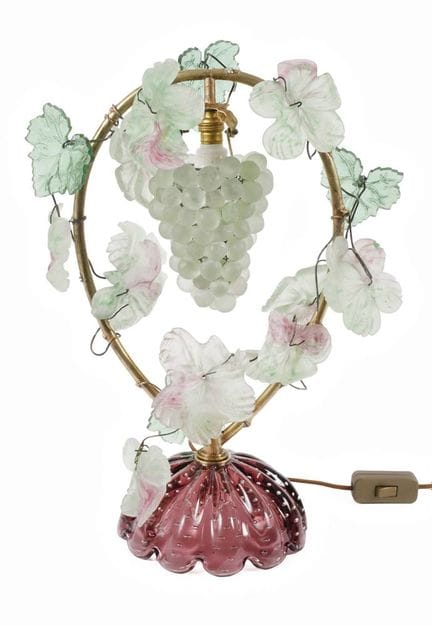 Lampe de table Murano 
Italie, années 1970, sans m