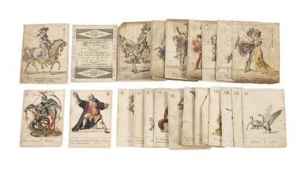Lot de cartes à jouer viennoises de l'époque Biede