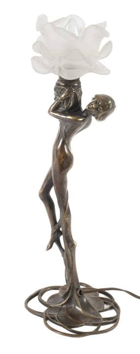 Figürliche Tischlampe
wohl Wien, um 1900, signiert