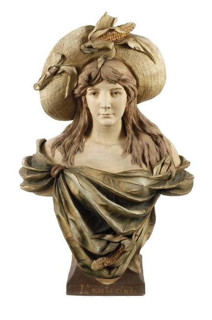 Allegorische Frauenbüste "L'automne"
"Der Herbst" 