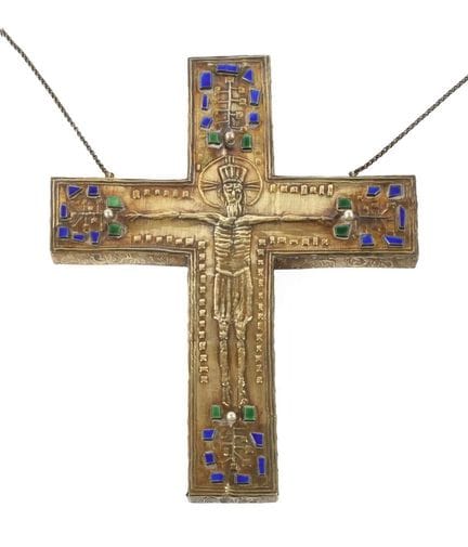 Jan Dix, Altar-Kreuz Silber
20. Jh., Silber gestem
