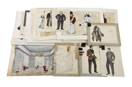 Dossier de croquis de costumes pour des production