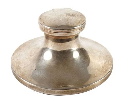 Tintenfass Arts & Crafts
datiert 1910, Silber gest