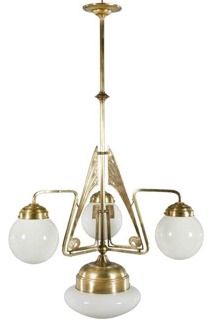 Deckenlampe Jugendstil
Dresden, um 1910, schlankes