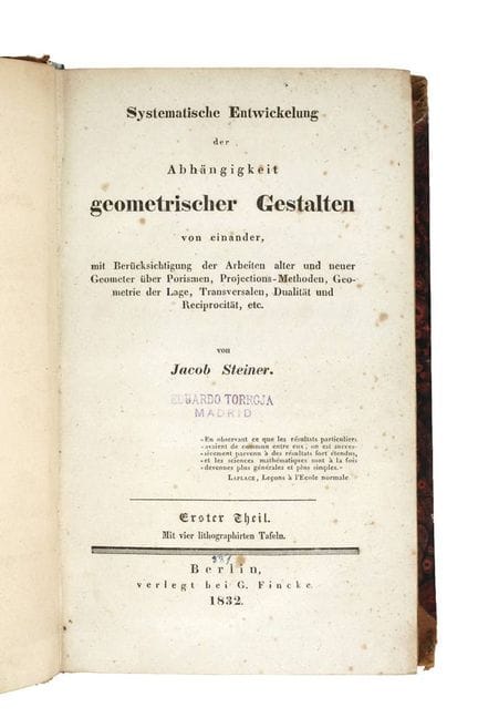 Jacob Steiner, Développement systématique
des rela