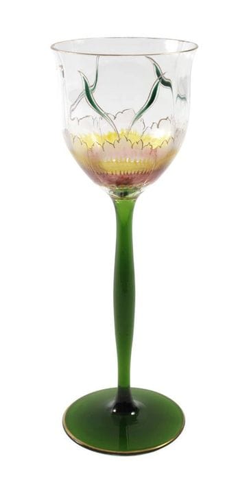 Theresienthal Stängelglas 
um 1910, farbloses und 