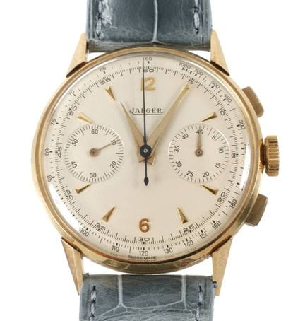 Montre pour homme Jaeger Chronographe en or 18 car
