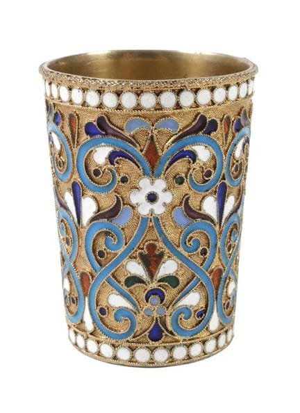 Gobelet à schnaps en vermeil, Russie
vers 1900, ar