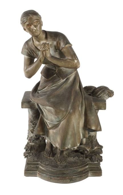 Luca Madrassi, « La fileuse en prière »
vers 1900,