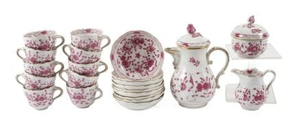 Service à moka Meissen « Indisch purpur »
pour neu