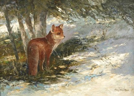 Willi Czepitschka, Volpe in paesaggio invernale
vo