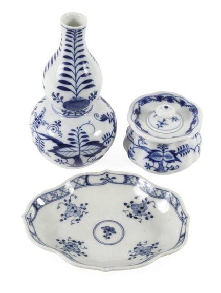 Assortiment de Meissen à motifs bleus
XVIIIe/XIXe 