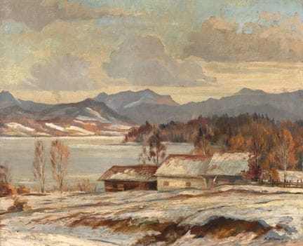 Alfons Tröndle, Inverno ai piedi delle montagne 
p