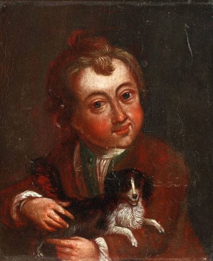 H. Jung, atribuido, «Joven con perrito»
Joven que 