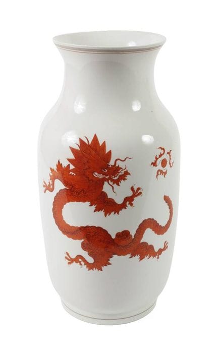 Grand vase de Meissen « Dragon Ming rouge »
marque