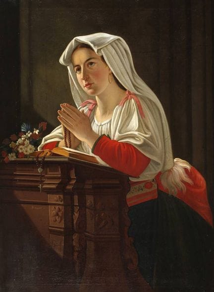 Bauer, «Joven mujer en oración»
Una italiana (napo
