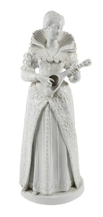 Grande dame noble avec une mandoline
probablement 