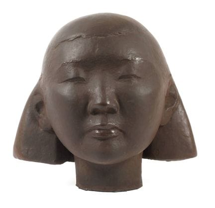 古斯塔夫·塞茨，《一位韩国女子的半身像》
据推测是根据1951年德国艺术家和文化代表团赴华官方访问期