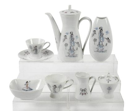 Service à moka Rosenthal « Les Amoureux et les pet