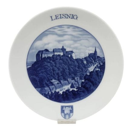 Assiette panoramique de Meissen « Leisnig » 
marqu