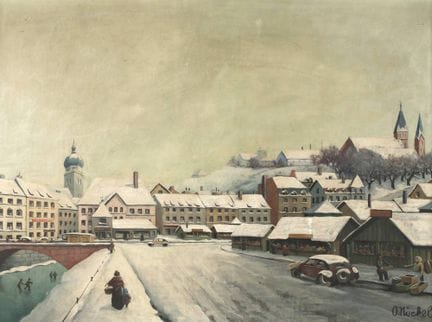 Otto Nückel, Veduta cittadina invernale
in primo p