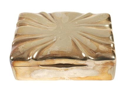 Boîte à cigares en argent 
Début du XXe siècle, ar