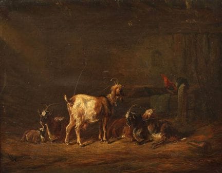 Louis Reinhardt, attr., Nel recinto delle capre
Ve