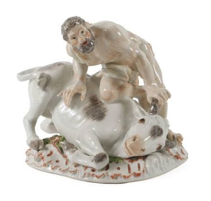 Meissen « Hercule avec Achéloos sous la forme d'un