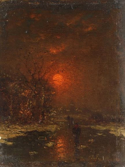 Johann Jungblut, Serata d’inverno
alla luce del so