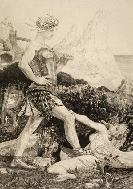 Max Klinger, «Tiempo y fama»
Paisaje rocoso de fan