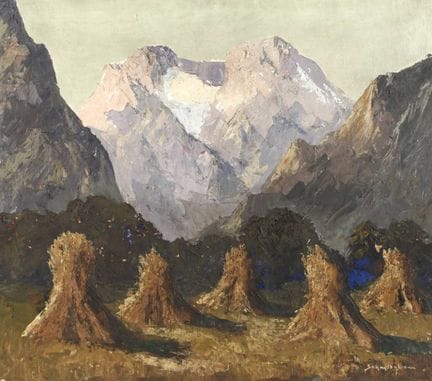 Hermann Schmitzbonn, Paesaggio di mietitura in mon