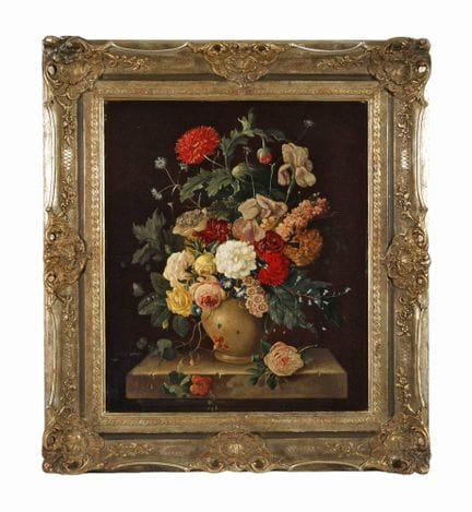Franz Xaver Pieler, attribuito, Natura morta con f