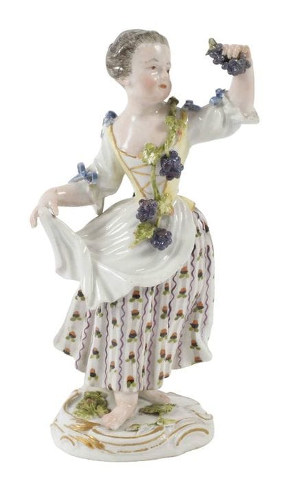 Meissen « Jeune jardinière aux grappes de raisin »