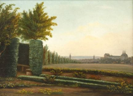 Oskar Gugg, Veduta di Gotha con il castello di Fri