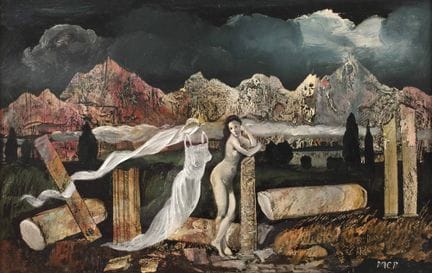 Pál Molnár-C., Nudo in un paesaggio arcadico
paesa