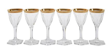 Moser Karlsbad, lot de six verres à vin 
XXe siècl