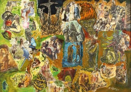 Manfred Leibl, collage sobre las religiones del mu