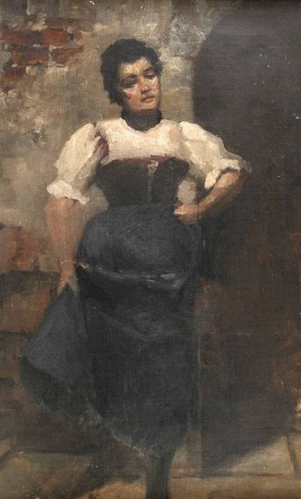 Eugen Klimsch, attribuito, Ritratto di donna
donna