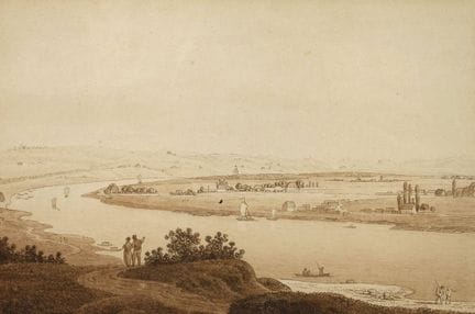 Adrian Zingg, atribuido, Paisaje de Dresde
Vista d