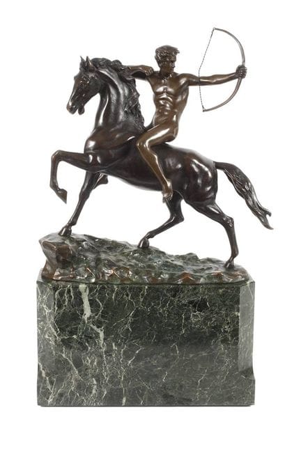 Hans Keck, archer à cheval
vers 1900, signé H. Kec