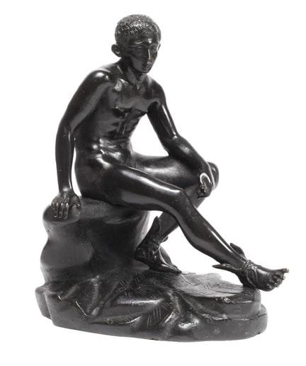 Mercure au repos
XIXe siècle, non signé, bronze à 