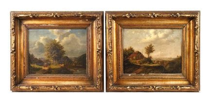 Anton Biester, Pareja de paisajes de verano 
dos e
