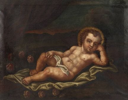 El Niño Jesús con el rosal
En primer plano, el Niñ