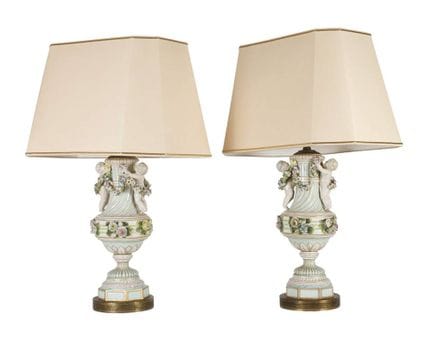 Paire de lampes de table figuratives 
probablement