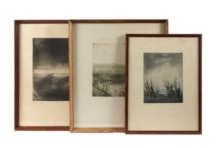 Karl Krug, tres grabados
titulados «An der Unstrut