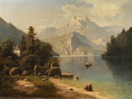 Fritz Chwala, Paisaje alpino veraniego
Lago de mon