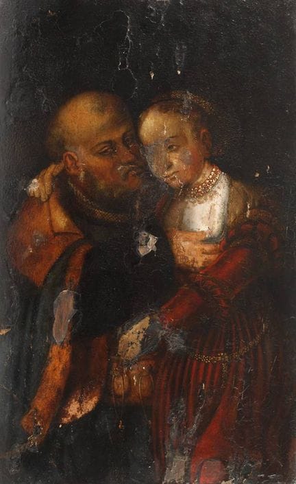 según Lucas Cranach el Viejo, «El anciano enamorad