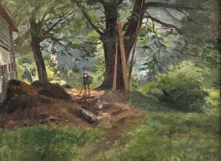 Joseph Haunstetter, «Niño entre árboles»
A la izqu
