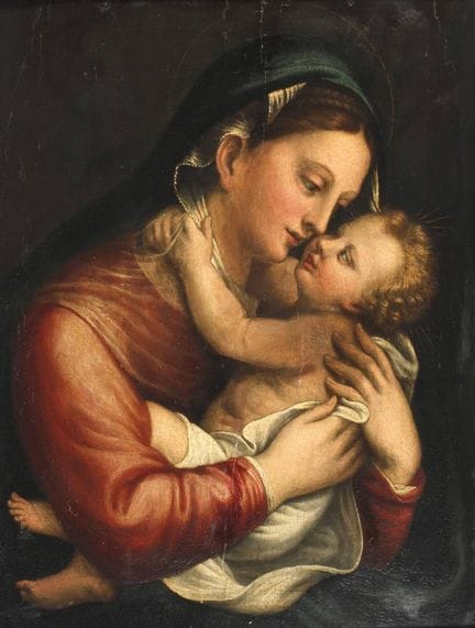 La Virgen con el Niño
Representación de María con 