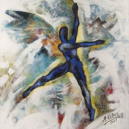 Atanas Kotzev, Danzatore 1 
figura astratta in blu